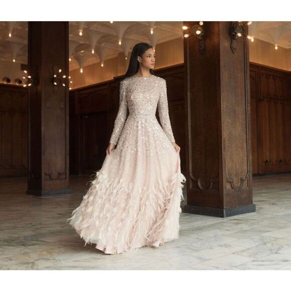 MAC DUGGAL Formal Long Gown Dress Style 11782 Size 12 Dusty Rose - Picture 4 of 10